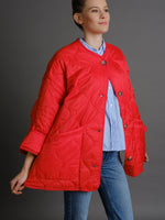 Gesteppte Jacke Onesize in Orange