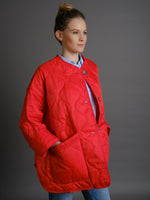 Gesteppte Jacke Onesize in Orange