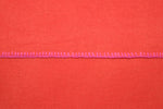 Pink Yarrow Cashmere Scarf Horsestitch Flamingo with Constrast Stitching