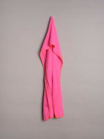 Cashmere Scarf Horsestitch Pink Yarrow with contrast stitching in Flamingo