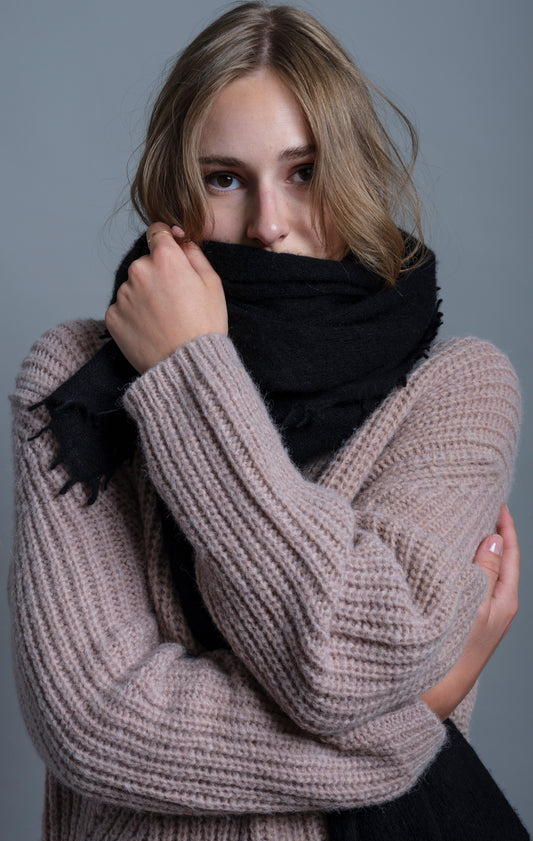 Cashmere Scarf Black