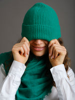 Kaschmir Mütze Seamless Emerald Green