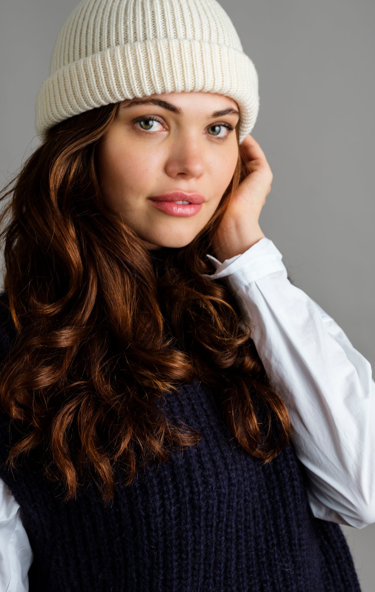 Cashmere cap Snowflake